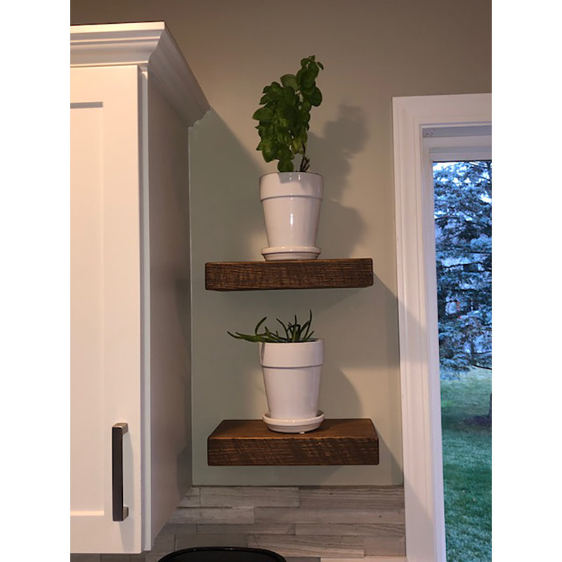 Loon Peak® Mcevoy 2 Piece Pine Solid Wood Floating Shelf & Reviews